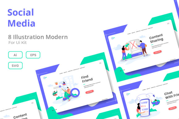 Download Social Media Set Illustration - Social media Collection