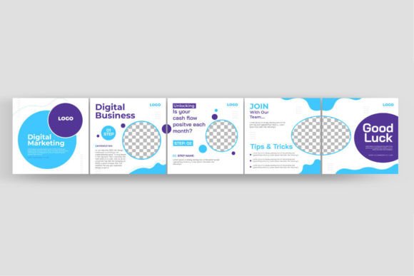 Download Set of Social Media Marketing Carousel - Social media Collection
