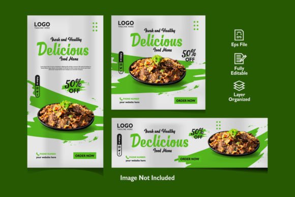 Download Healthy Food Social Media Set Promotion - Social media Collection