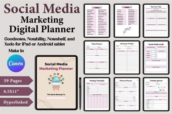 Download Digital Social Media Marketing Planner - Social media Collection