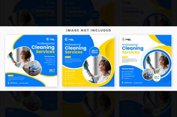 Download Cleaning Service Social Media Post Set - Social media Collection