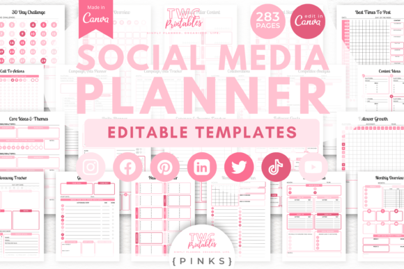 Download Social Media Planner Canva Templates - Social media Collection