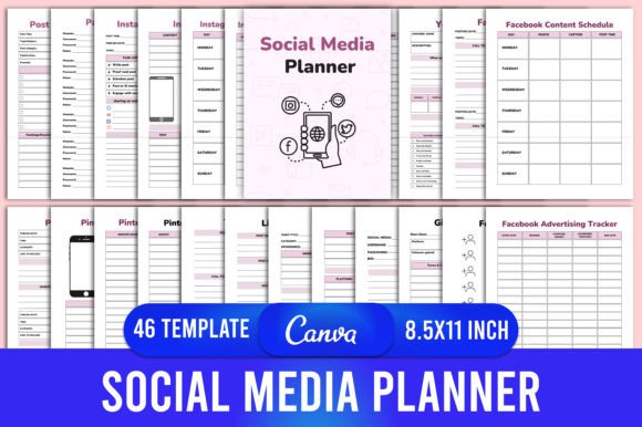 Download Social Media Planner Canva Interior - Social media Collection