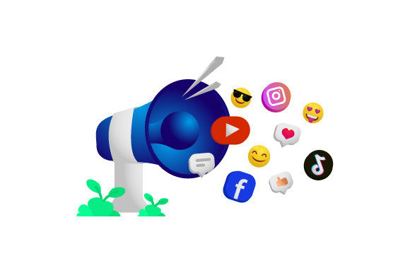 Download Social Media Advertising Design Vector - Social media Collection