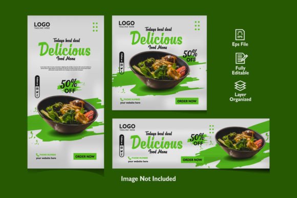 Download Delicious Food Social Media Set Promo - Social media Collection