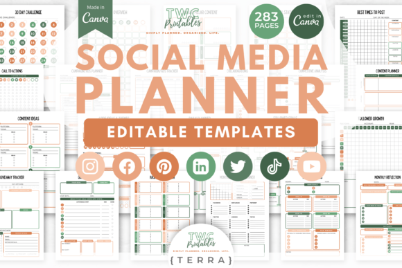 Download Social Media Planner Canva Templates - Social media Collection