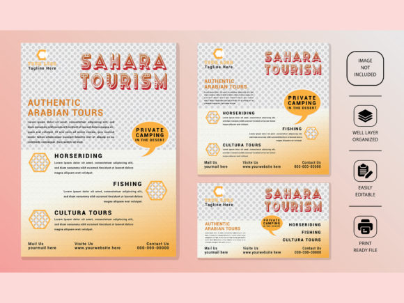 Download Sahara Tourism Flyer &amp; Social Media Set - Social media Collection
