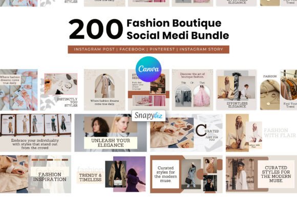 Download Fashion Canva Social Media Templates - Social media Collection