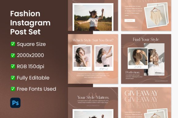 Download Fashion Social Media Post Set - Social media Collection